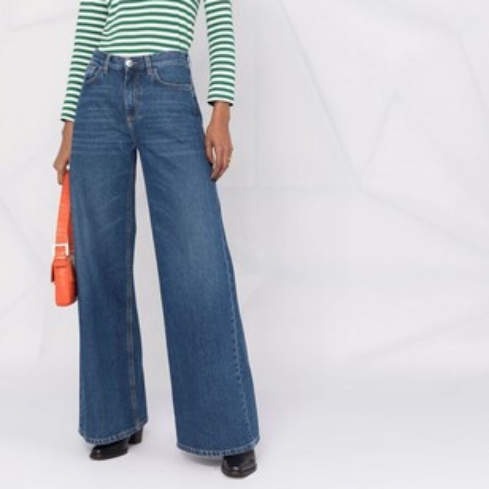 Pinko Wide Leg Jeans Dennis Blue Size 25